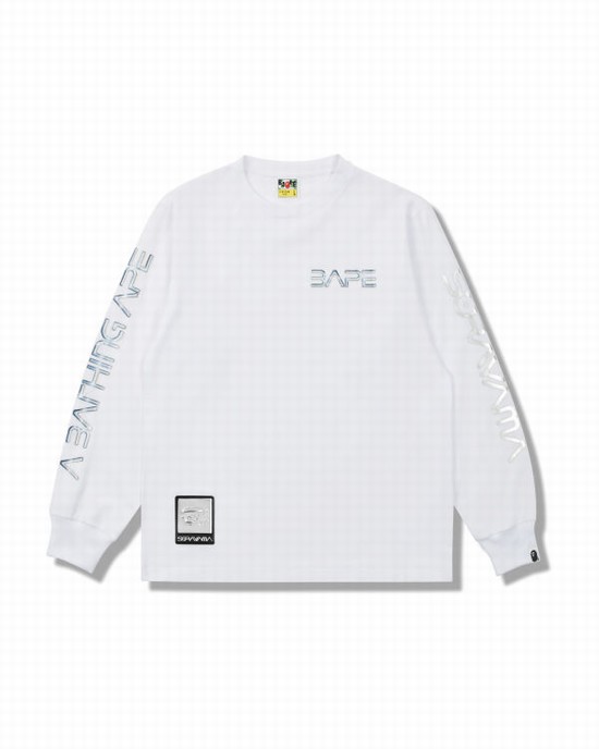 Camiseta Bape X Hajime Sorayama L/S Hombre Blancas | KLDWG-5142