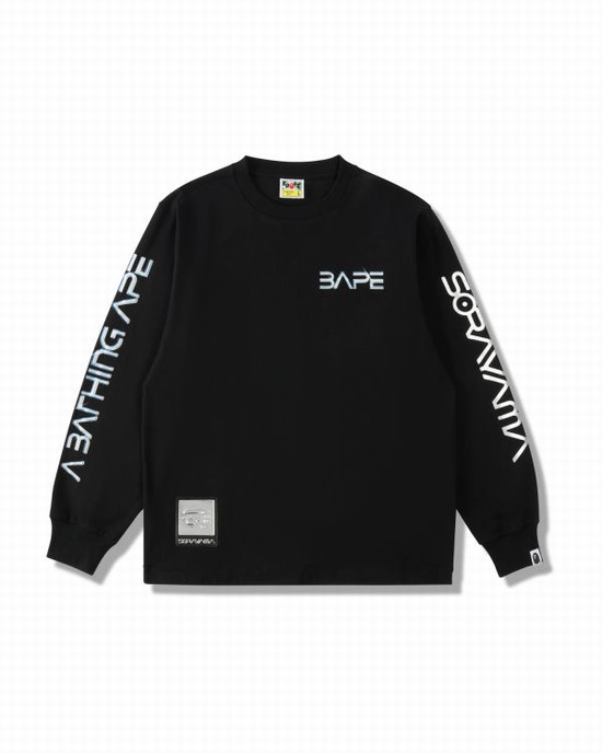 Camiseta Bape X Hajime Sorayama L/S Hombre Negras | RLVHC-8973