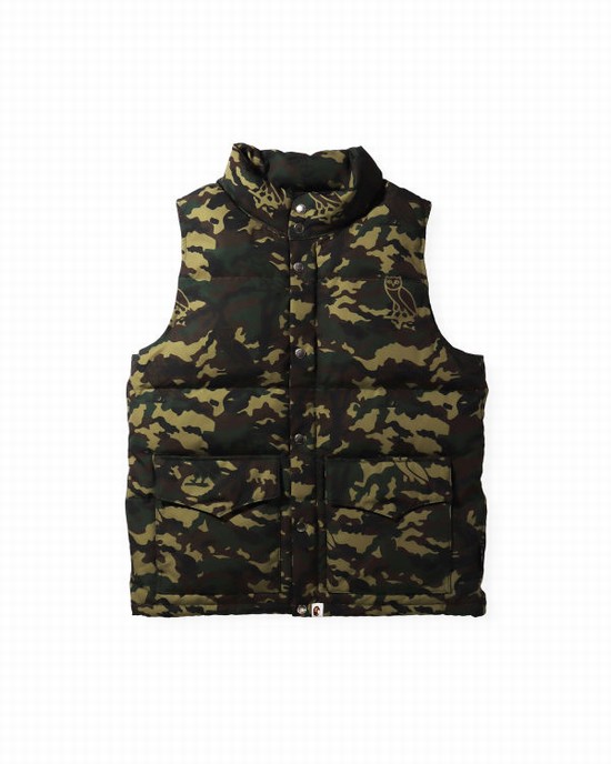 Chalecos Bape X OVO Woodland Camo Hombre Verde | YWXAH-2710