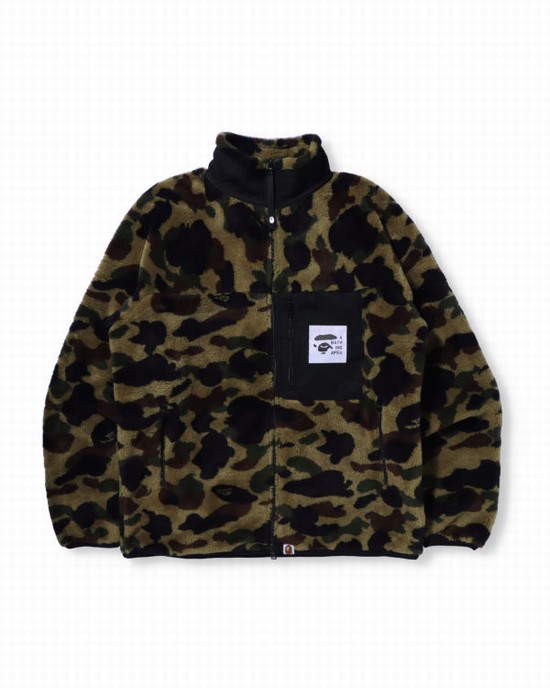 Chaquetas Bape 1st Camo BOA Hombre Verde | HQYXC-2901