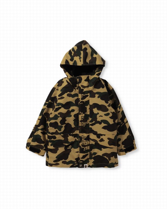 Chaquetas Bape 1st camo 4Way Niños Amarillo | QGXVD-3519