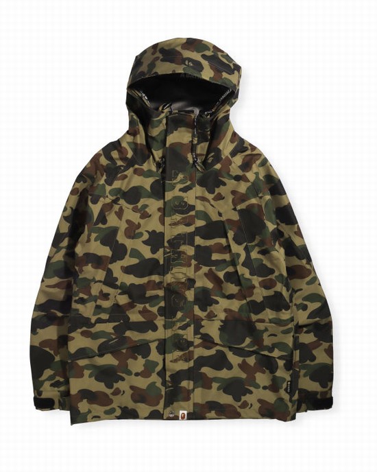 Chaquetas Bape Gore-Tex 1st Camo Snowboard Hombre Verde | GWUQK-1539