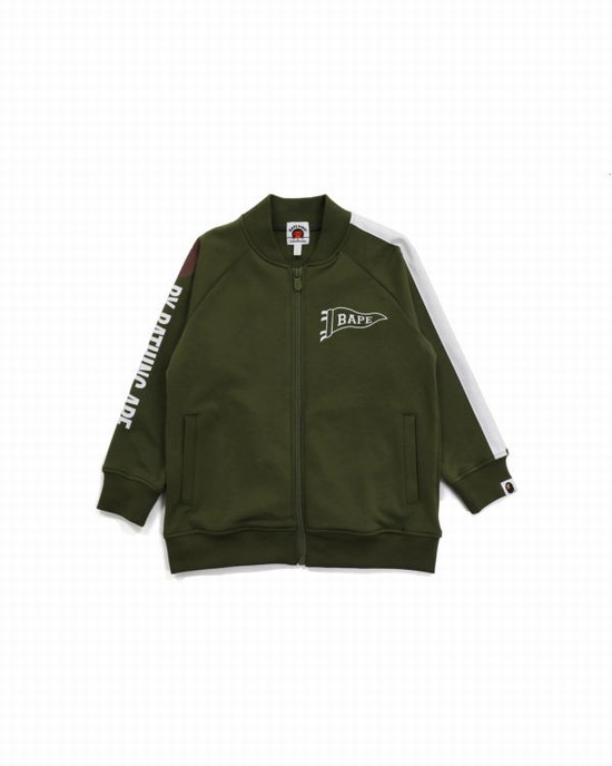 Chaquetas Bape Jersey Niños Verde | EBCSX-6849