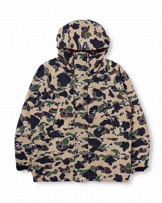 Chaquetas Bape STA Camo Snowboard Hombre Amarillo | TYBVO-0493