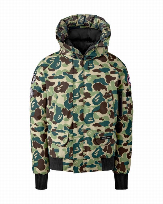 Chaquetas Bape X Canada Goose X Concepts ABC Camo Chilliwack Bomber Hombre Verde | DVZIB-8091