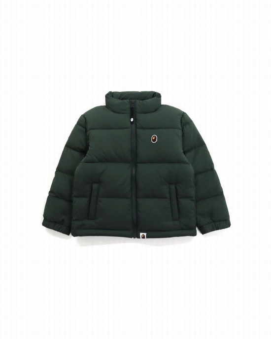 Chaquetas De Plumas Bape One Point Niños Verde Oscuro | DHVAJ-5671