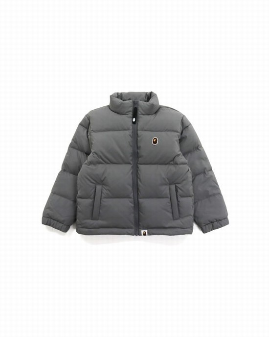 Chaquetas De Plumas Bape One Point Niños Gris | HBYZJ-9160