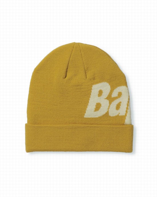 Gorras Bape Knit Hombre Amarillo | CFVXU-0579