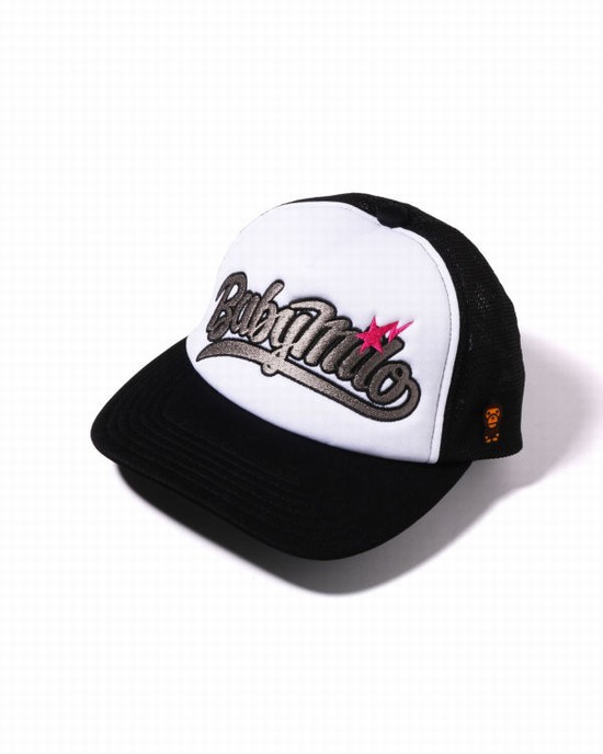 Gorras Bape Milo Embroidery Mesh Mujer Negras | GSEKW-7598