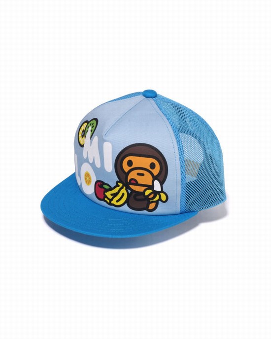 Gorras Bape Milo Fruits Mesh Niños Azules | YOPFC-0736