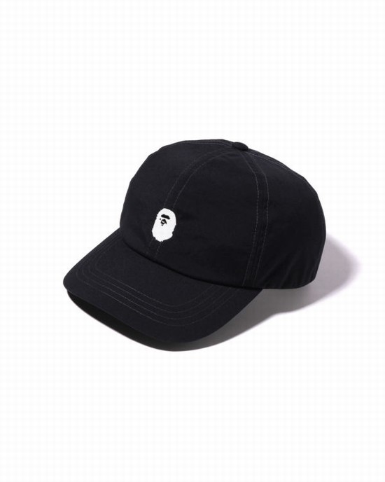 Gorras Bape One Point Panel Hombre Negras | QNPME-2174