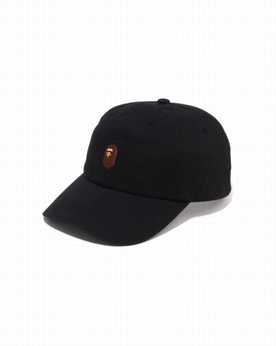 Gorras Bape One Point Panel Hombre Negras | TRSMZ-7891