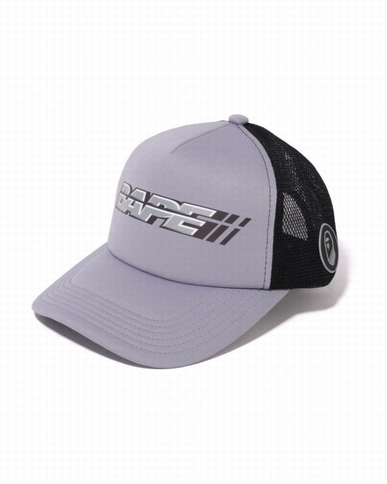 Gorras Bape Racer Mesh Hombre Gris | NLKTQ-6705