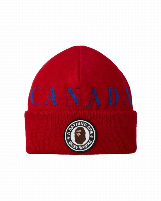 Gorras Bape X Canada Goose X Concepts Hombre Rojas Claro | VHNFD-6192