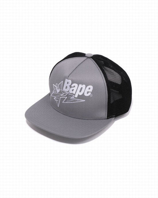 Gorras Bape X LDG Mesh Hombre Gris | FCQYA-8461