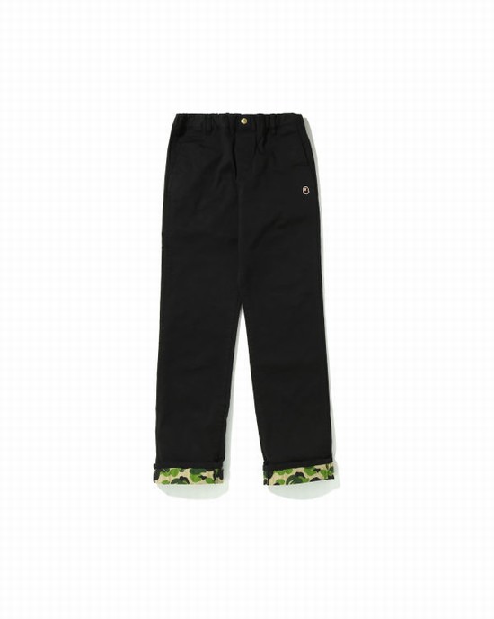 Pantalones Bape ABC Camo Cuffed JR Niños Negras | CYPQA-6183