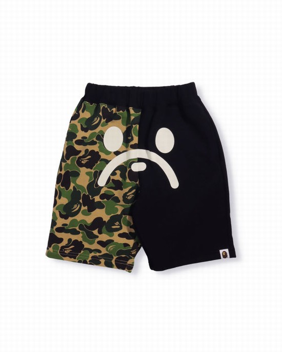 Pantalones Cortos Bape ABC Camo Milo Face Niños Verde | WAKFE-4869