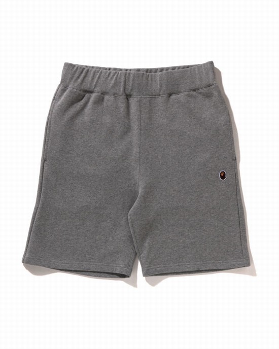 Pantalones Cortos Bape Ape Head One Point Hombre Gris | LBONJ-8193