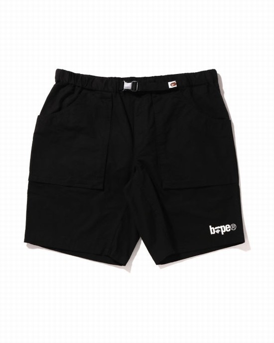 Pantalones Cortos Bape Climbing Hombre Negras | EAWCU-6270