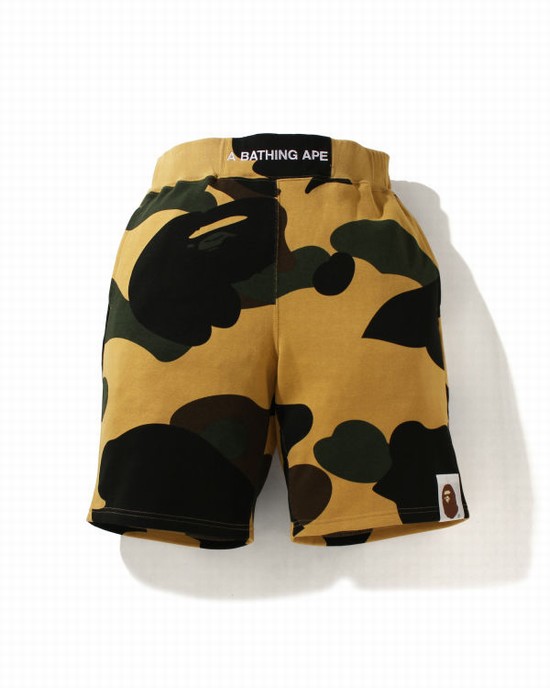 Pantalones Cortos Bape Giant 1st Camo Anchos Fit Hombre Kaki | QEAVT-7835