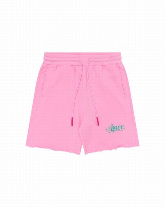 Pantalones Cortos Bape Logo lounge Mujer Rosas | AUCWZ-2631