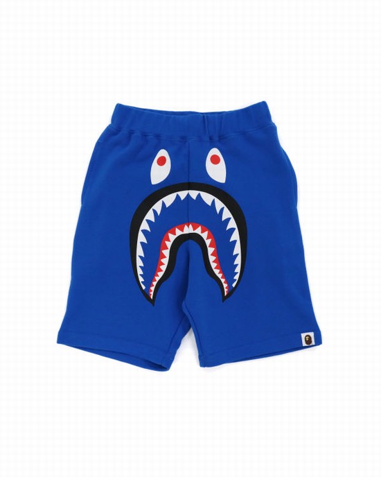 Pantalones Cortos Bape Shark Niños Azules | AFINH-3089