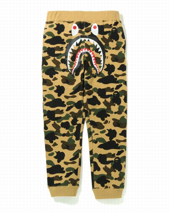 Pantalones Deportivos Bape 1st Camo Shark Slim Hombre Amarillo | ARLVC-0658