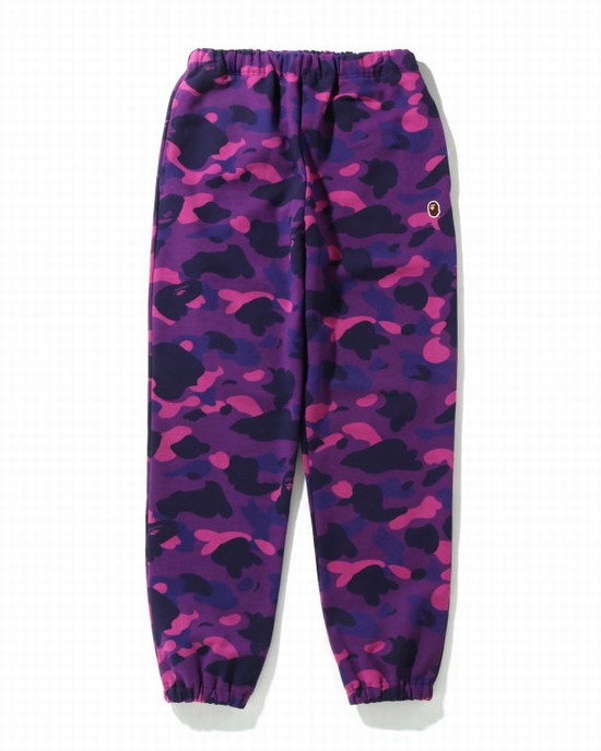 Pantalones Deportivos Bape Color Camo Oversized Mujer Moradas | TDRNL-6218