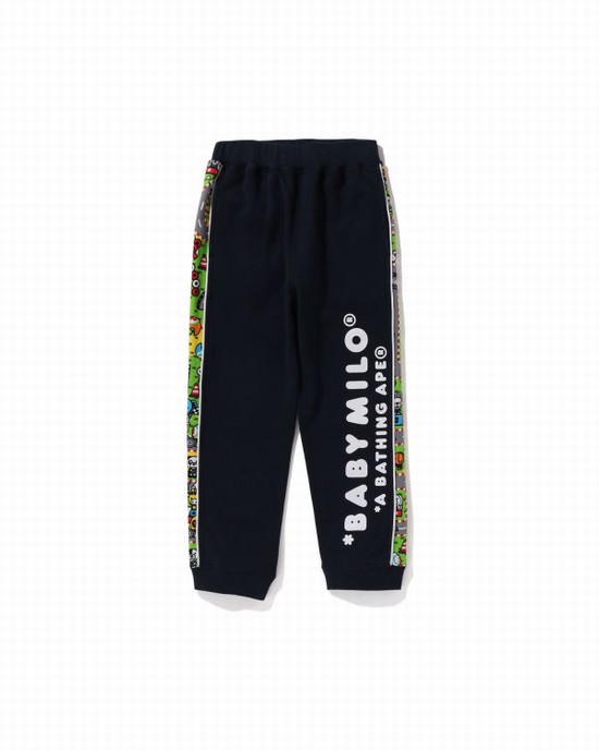 Pantalones Deportivos Bape Milo Carreras Niños Azul Marino Azules | MUGTX-3412