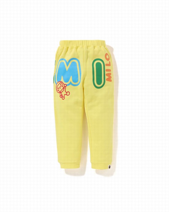 Pantalones Deportivos Bape Milo Font Niños Amarillo | JYZNO-9072