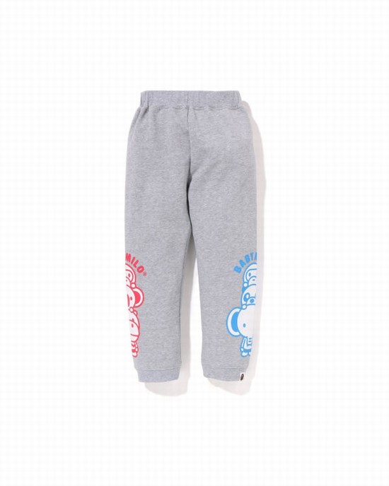 Pantalones Deportivos Bape Milo Friends Niños Gris | PEWMS-8150