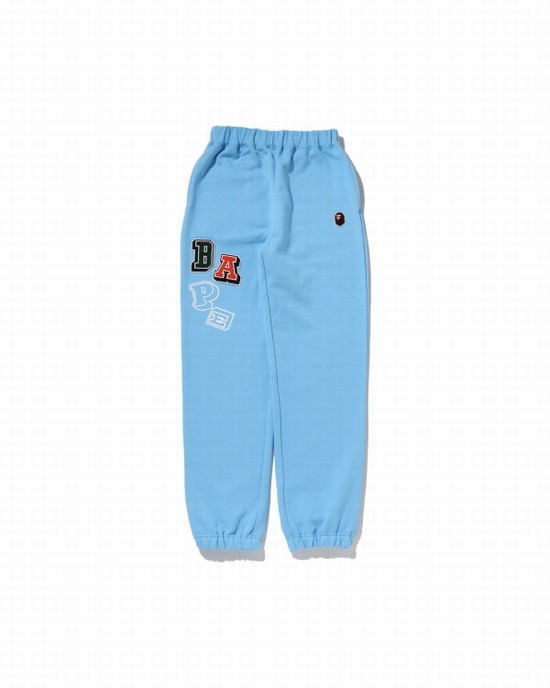 Pantalones Deportivos Bape Multi Fonts JR Niños Azules | AZCXW-4728