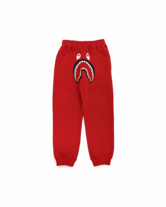 Pantalones Deportivos Bape Shark Slim Niños Rojas Claro | XIHOM-9364