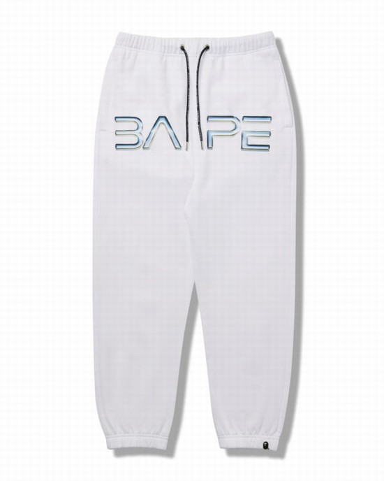 Pantalones Deportivos Bape X Hajime Sorayama Logo Hombre Blancas | AZTPO-3718