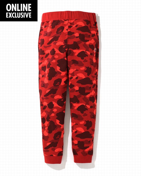 Pantalones Jogger Bape Color camo One Point silm Hombre Rojas Claro | QJAFT-4985