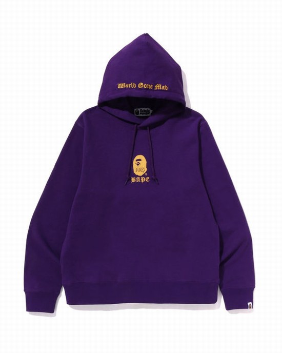 Sudadera Con Capucha Bape A Bathing Ape Pullover Hombre Moradas | TYFAH-3164