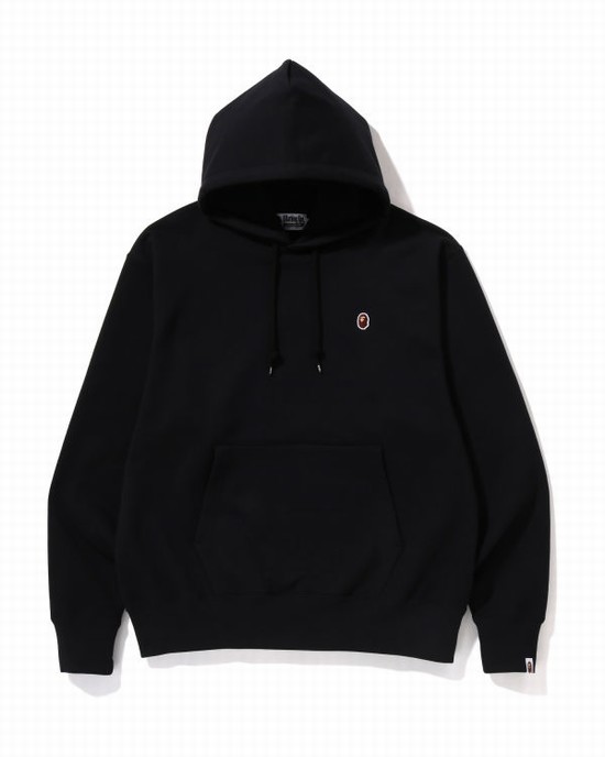 Sudadera Con Capucha Bape Ape Head One Point Relaxed Fit Pullover Hombre Negras | DYNWO-3597