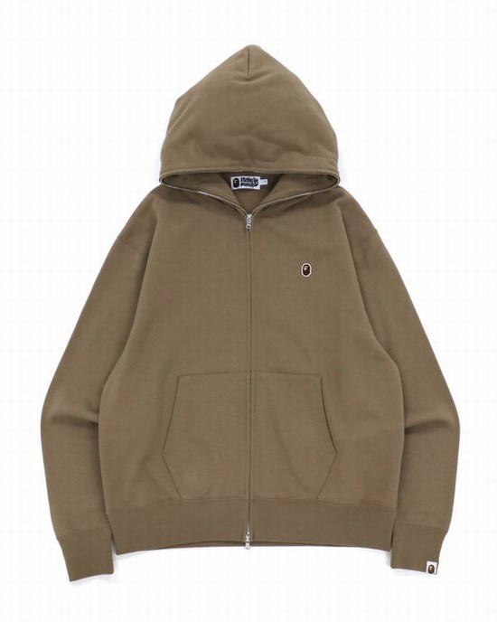 Sudadera Con Capucha Bape Ape Head One Point Relaxed hooded Hombre Gris Marrones | PDLMA-0859