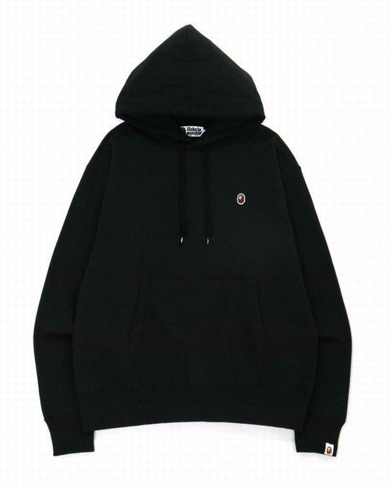 Sudadera Con Capucha Bape Ape Head One Point Relaxed Fit L/S Hombre Negras | ZXLTN-9063