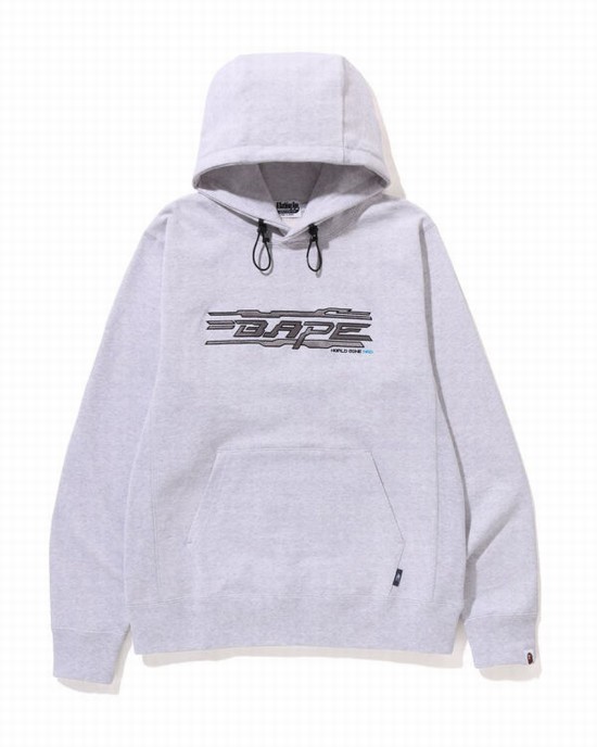 Sudadera Con Capucha Bape Stiching Pullover Hombre Gris | FKZDN-1357