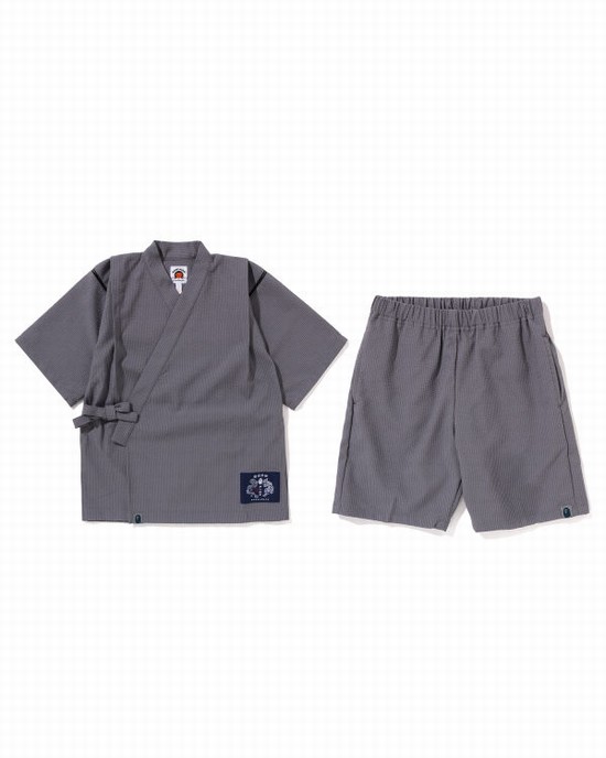 Traje Bape Japan Jinbei Suit Niños Gris | FPKXR-6435