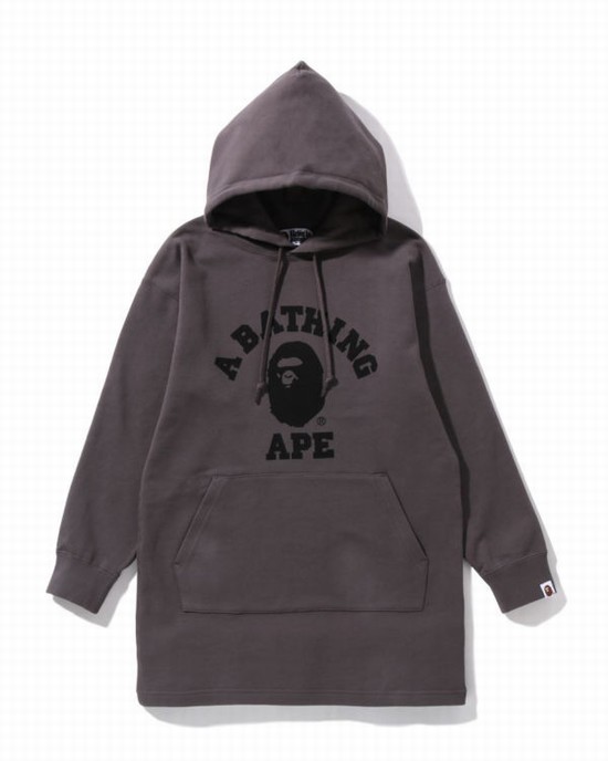 Vestido Bape Ape Head One Point Onepiece Mujer Gris Oscuro | USKPE-5193