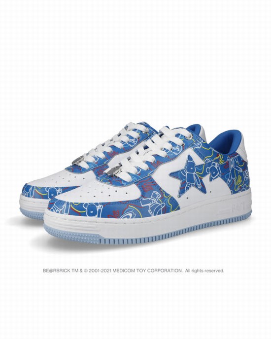 Zapatillas Bape STA X Medicom Toy Be@R Camo M1 Hombre Azules Claro | MDHRV-1378