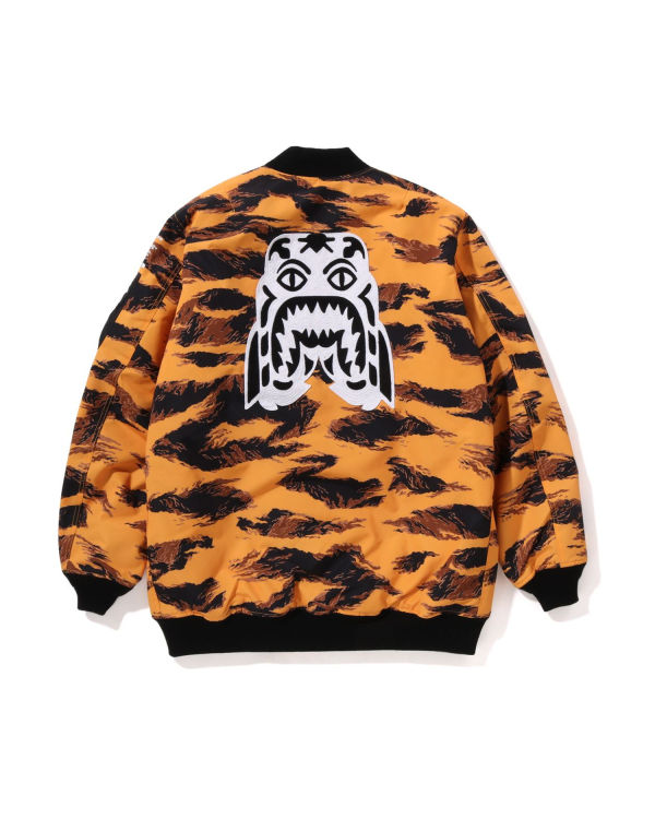 Abrigos Bape Tiger Camo Long MA-1 Hombre Naranjas | PZWUT-7580