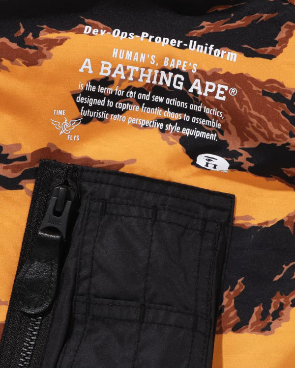 Abrigos Bape Tiger Camo Long MA-1 Hombre Naranjas | PZWUT-7580