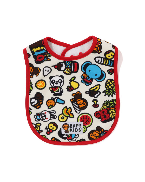 Babero Bape Milo Mixed Fruit Niños Creme | NLBOE-6184