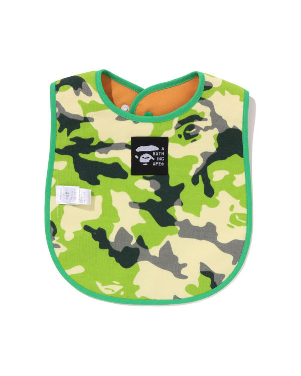 Babero Bape Woodland Camo Milo Fishing Print Reversible Niños Verde | UTSKG-9547