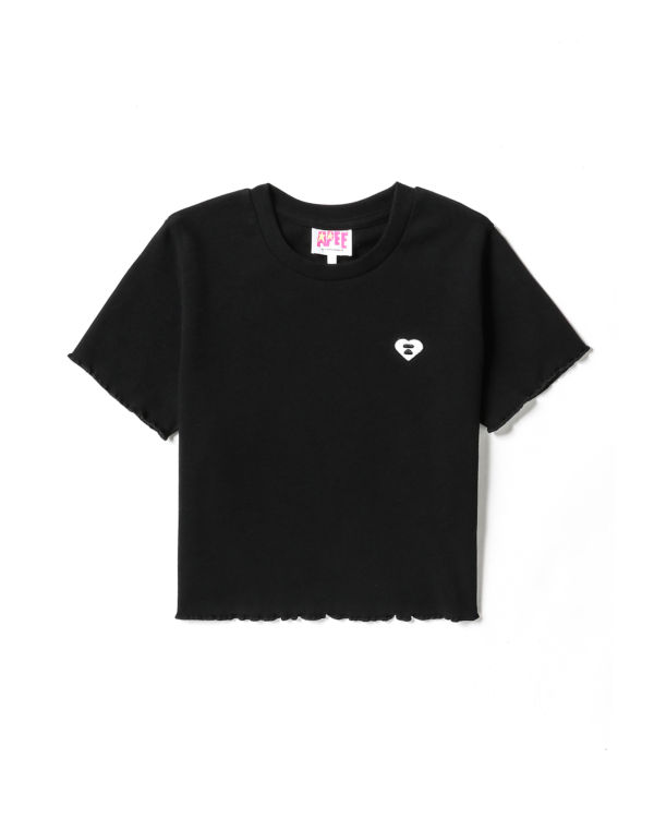 Blusas Bape Cropped logo Mujer Negras | EDOLM-9354