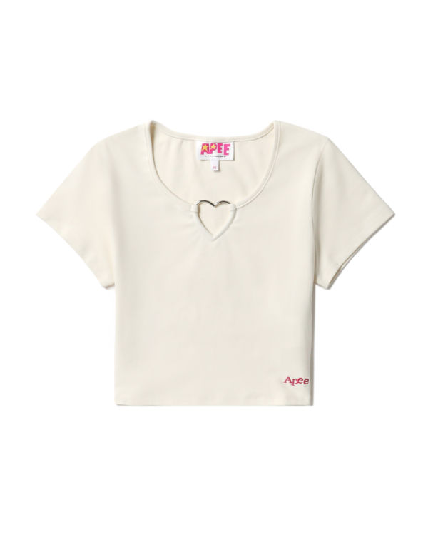 Blusas Bape Heart-shaped metal ring Mujer Creme | OQYWM-3975