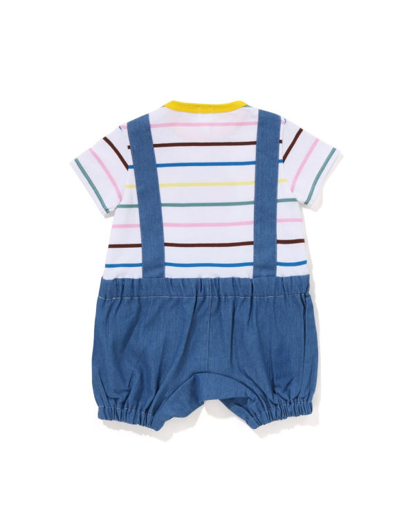 Bodysuit Bape Hoop Milo Suspenders Layered Rompers Niños Blancas | PXWRG-0537